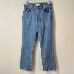 PISTOLA Women's Jeans Eden High Waist Ankle Kick Flare Mom Jeans Size US 27 Blue